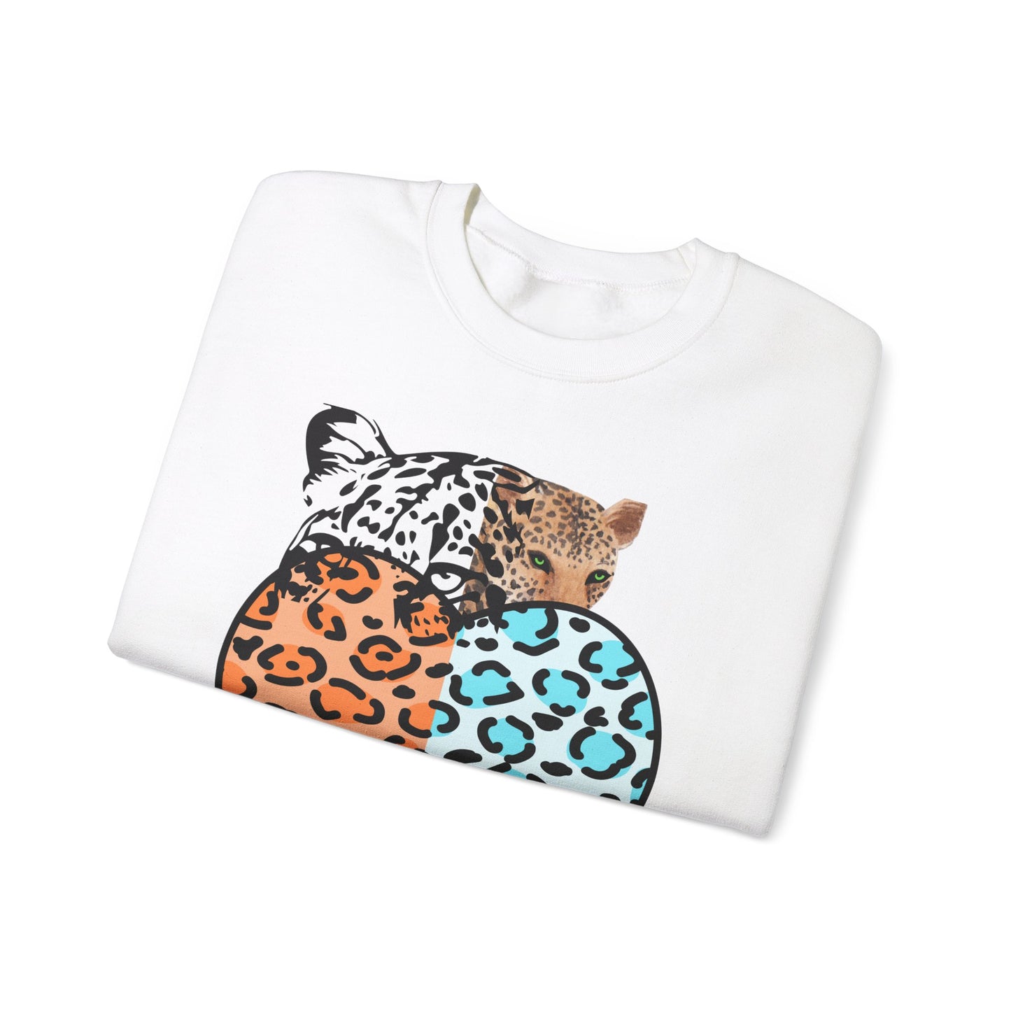 Leopard Heart Heavy Blend Crewneck Sweatshirt