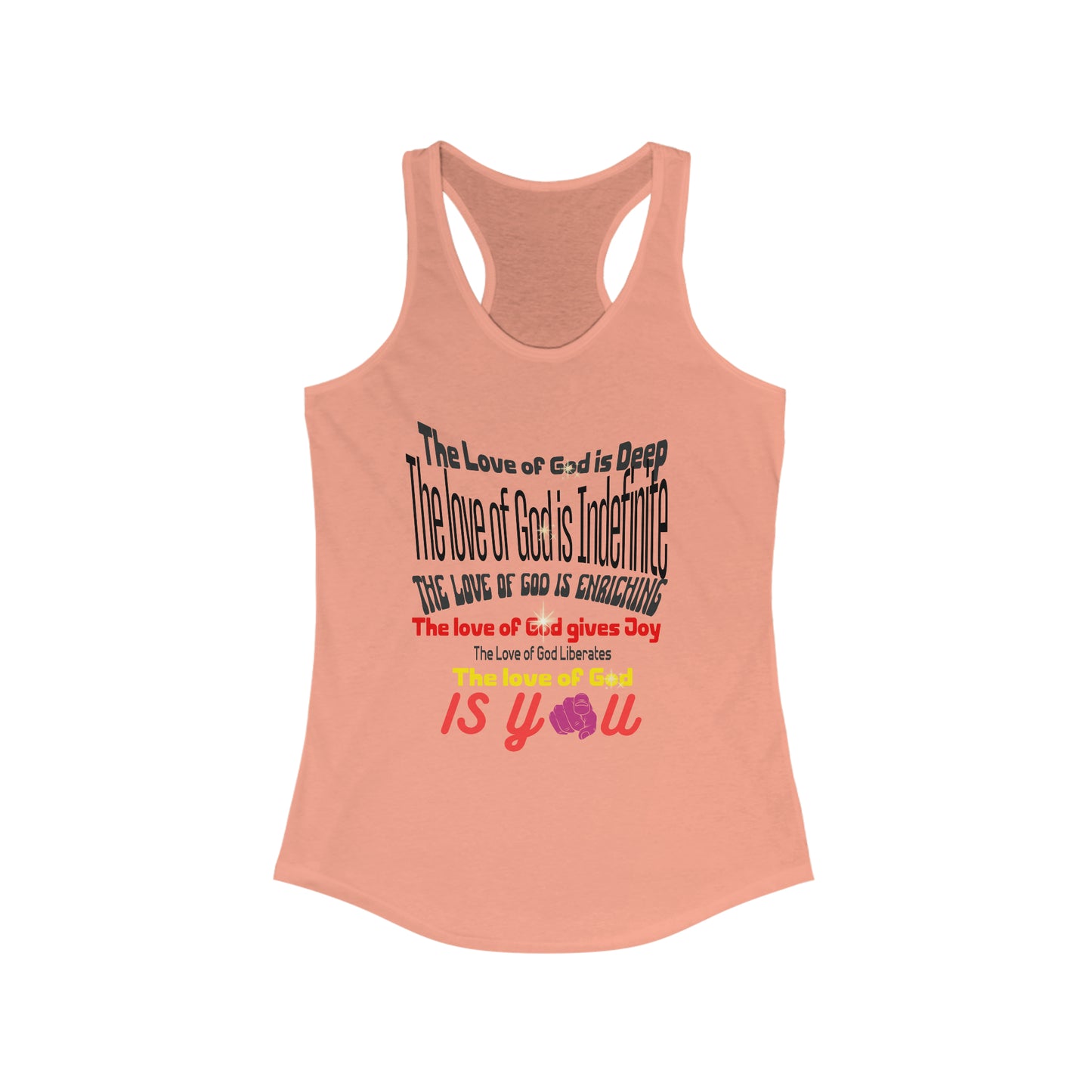 The Love Of God Women's Ideal Racerback Tank, gift for her, best Easter gift