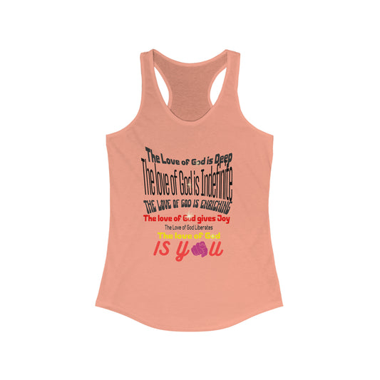 The Love Of God Women's Ideal Racerback Tank, gift for her, best Easter gift