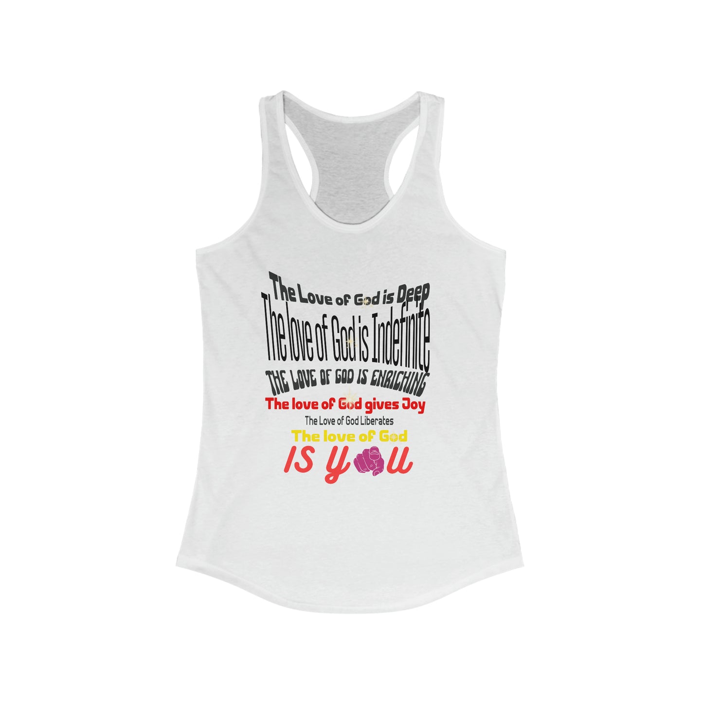 The Love Of God Women's Ideal Racerback Tank, gift for her, best Easter gift