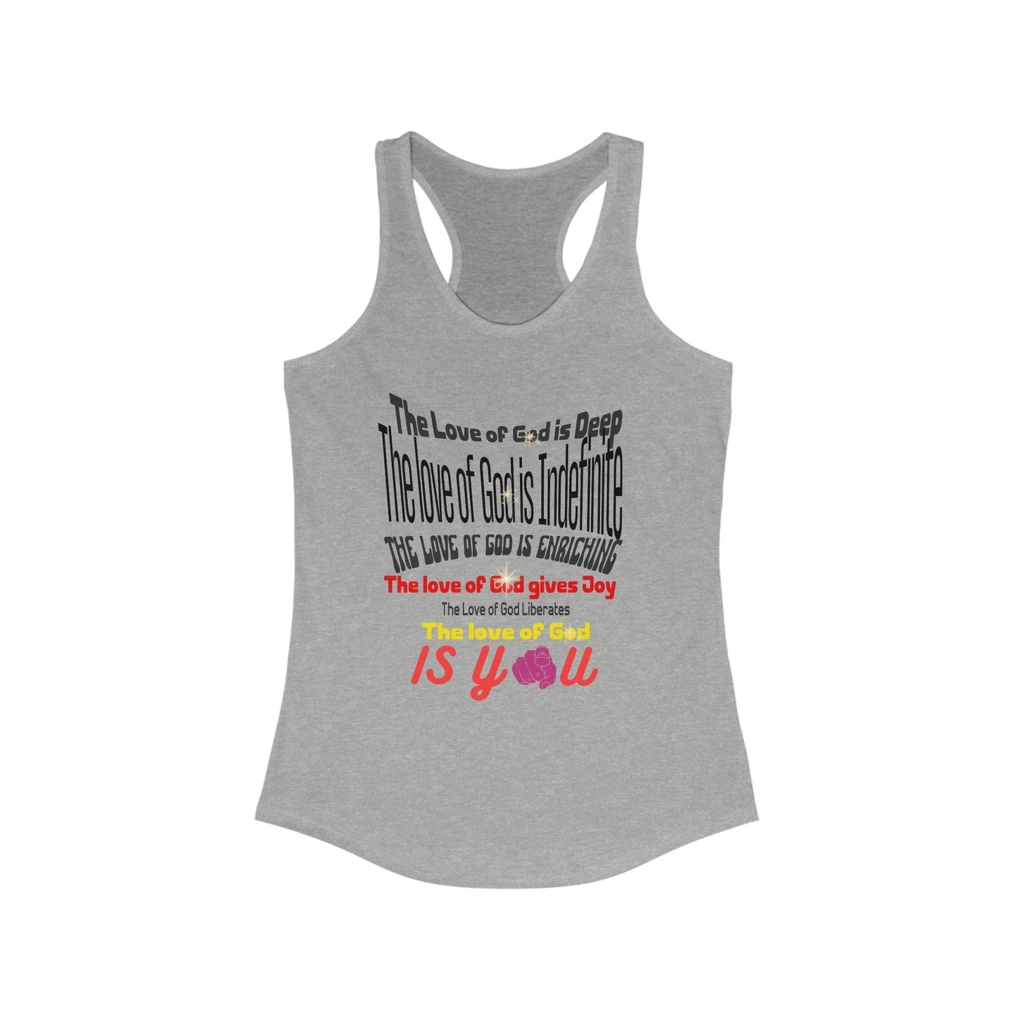 The Love Of God Women's Ideal Racerback Tank, gift for her, best Easter gift