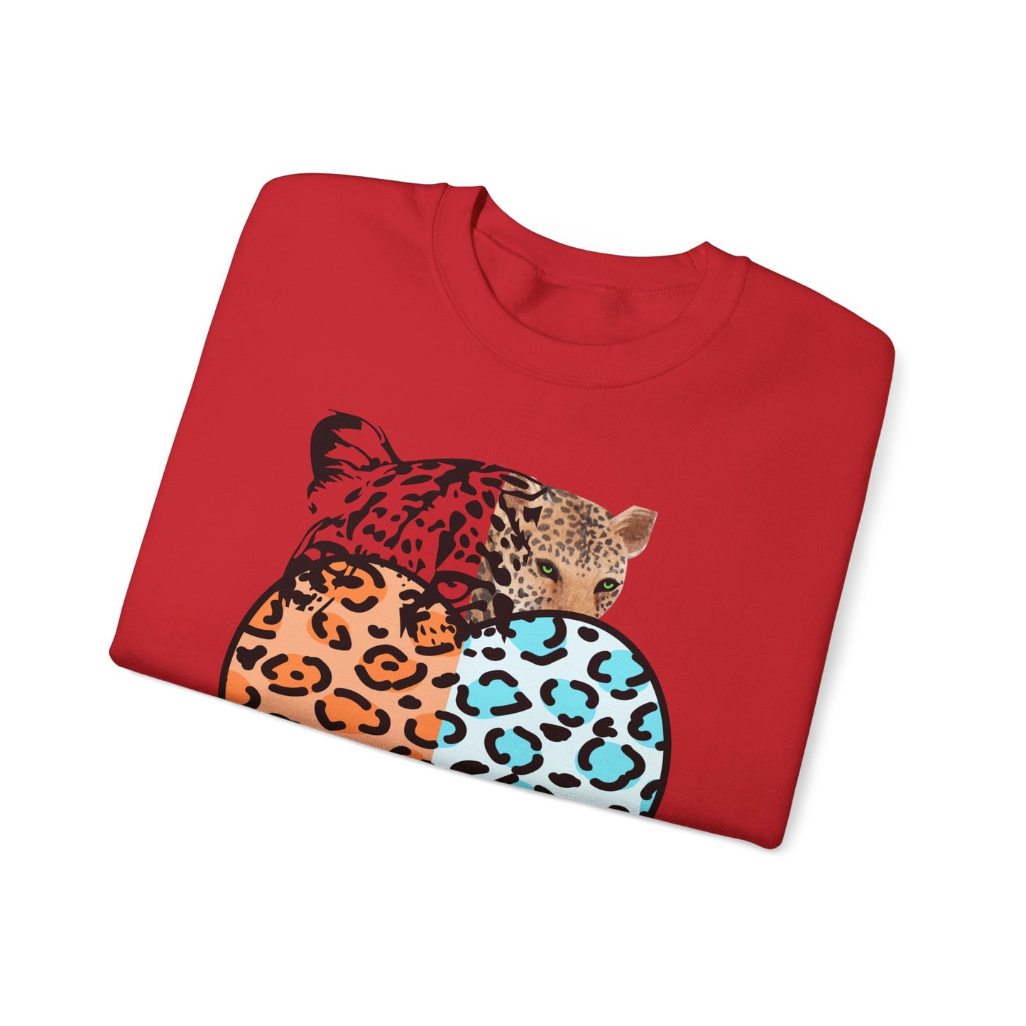 Leopard Heart Heavy Blend Crewneck Sweatshirt