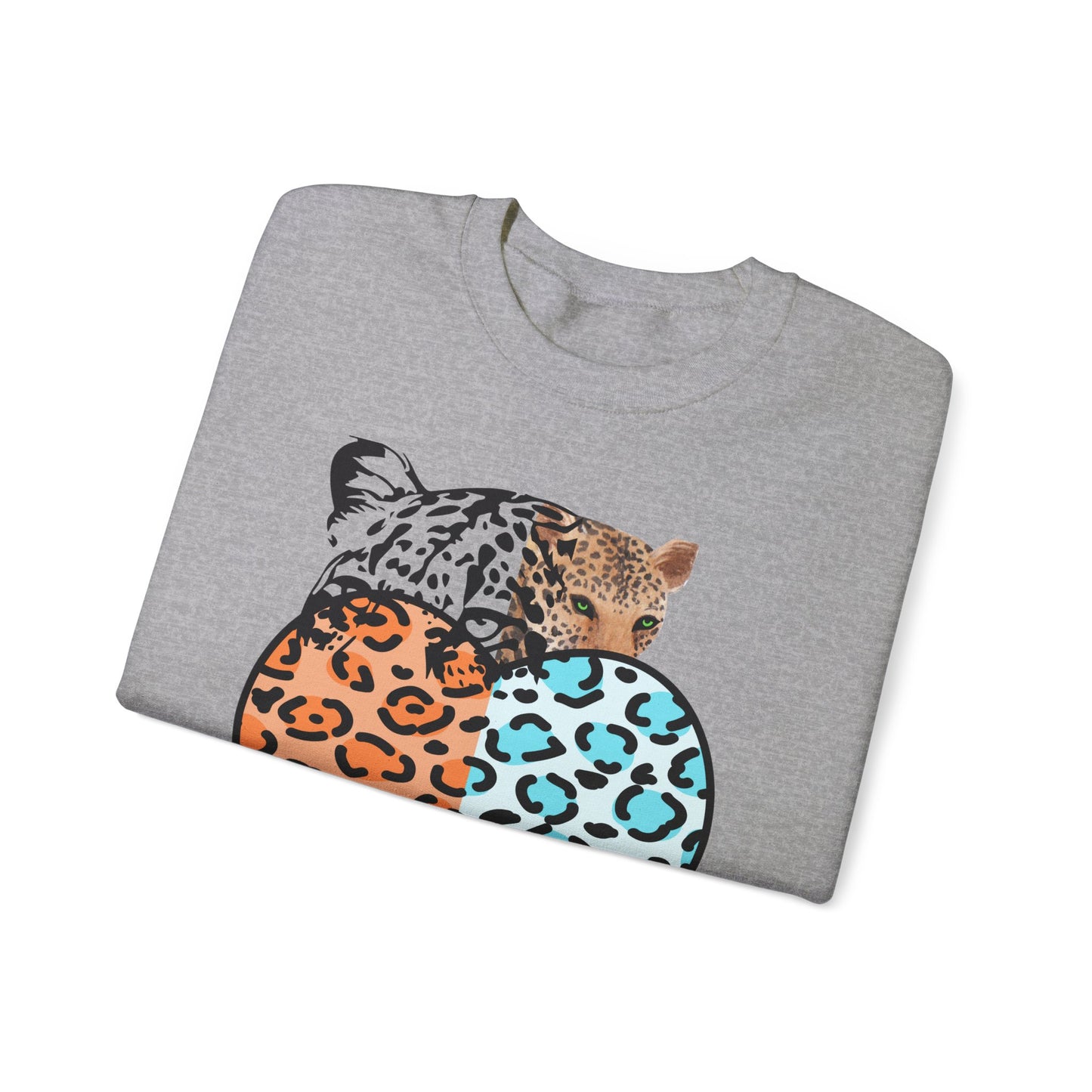 Leopard Heart Heavy Blend Crewneck Sweatshirt