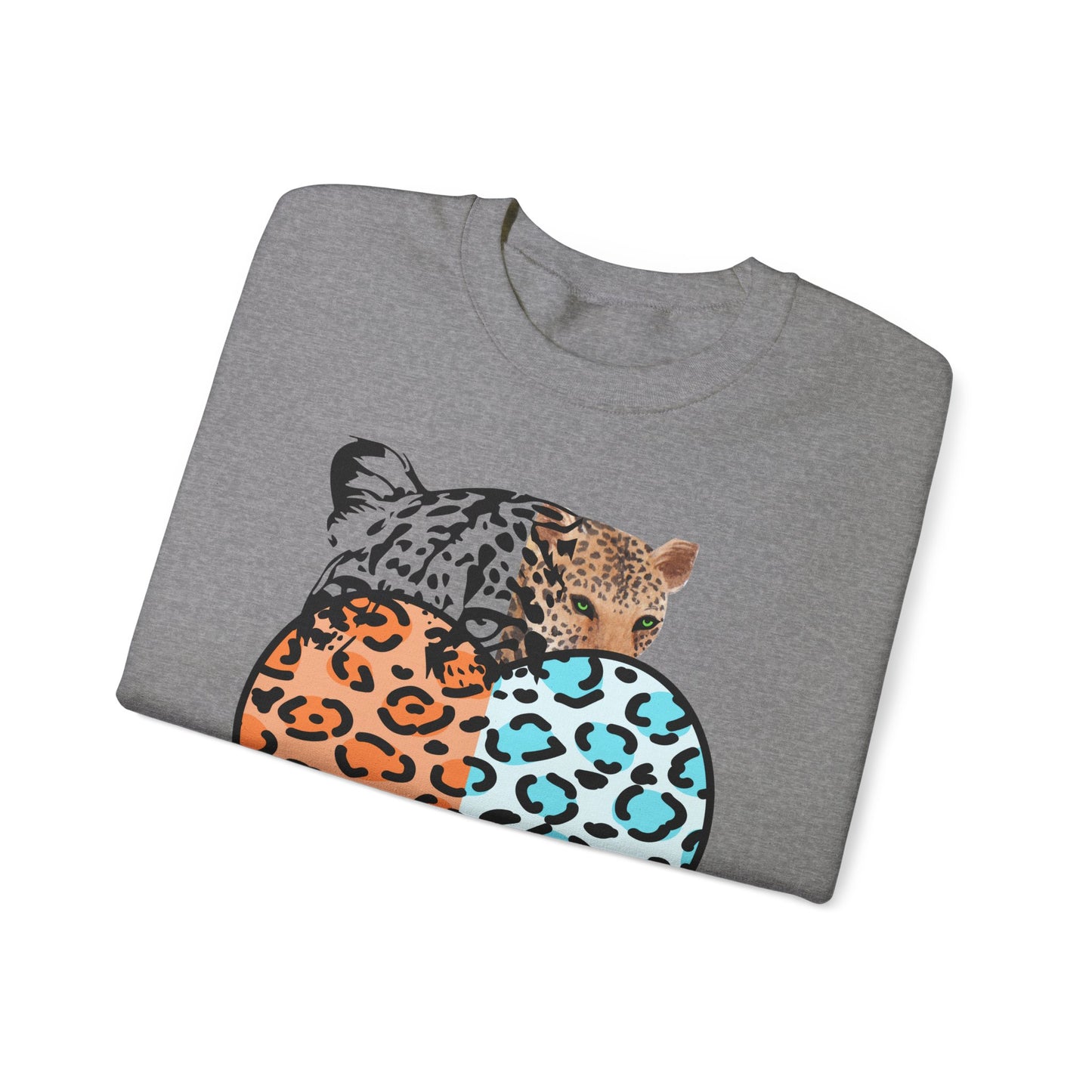 Leopard Heart Heavy Blend Crewneck Sweatshirt