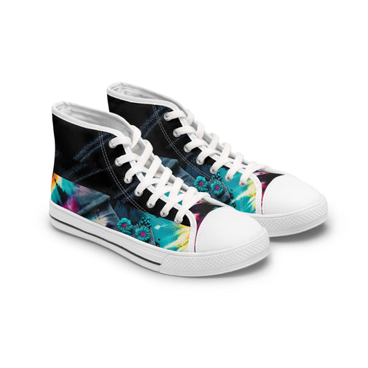 Women's High Top Sneakers, tie dye sneakers