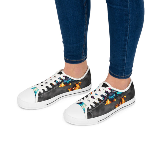 Women's Low Top Sneakers, tie dye sneakers