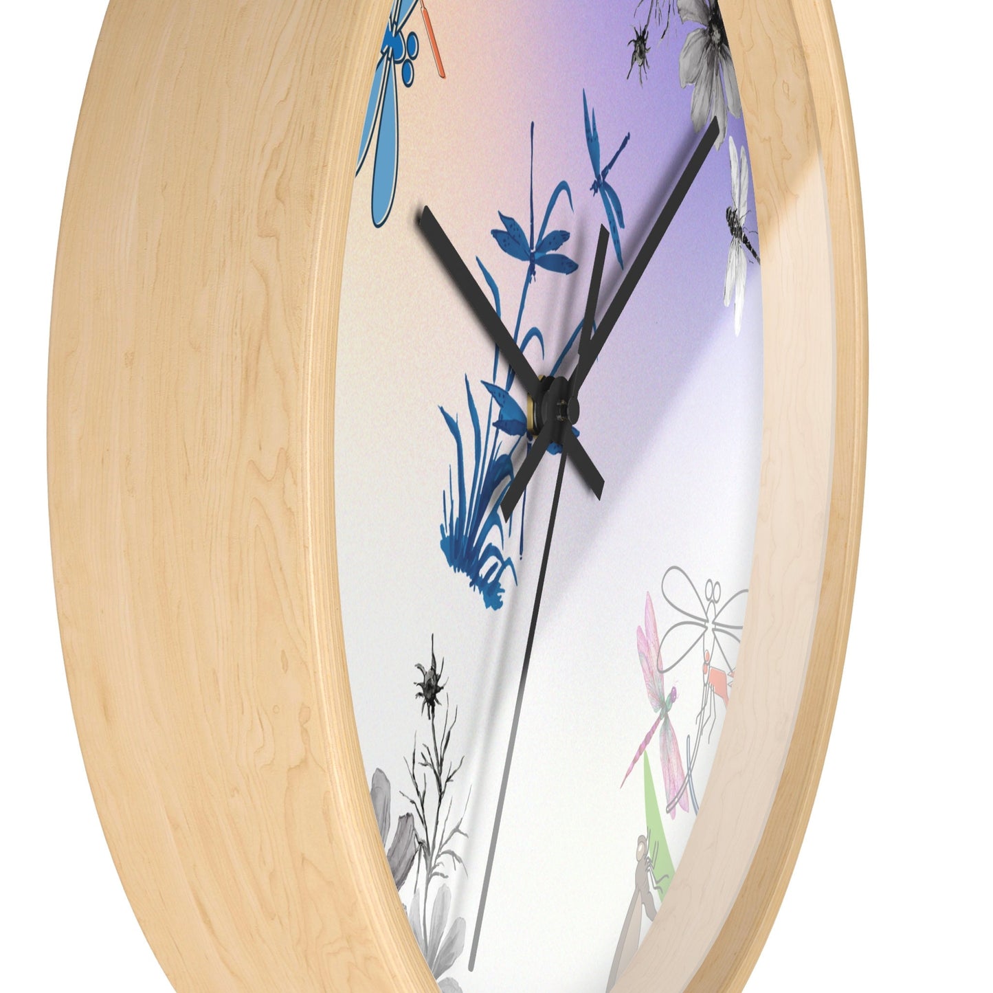 Large Dragonfly Wall Clock - Modern Unique and Silent