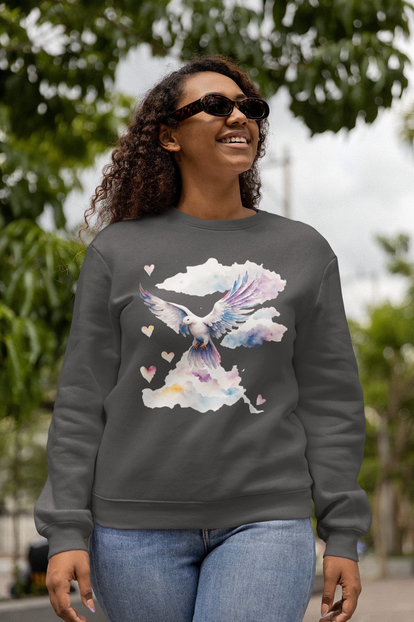 Bird in the cloud Crewneck Sweatshirt