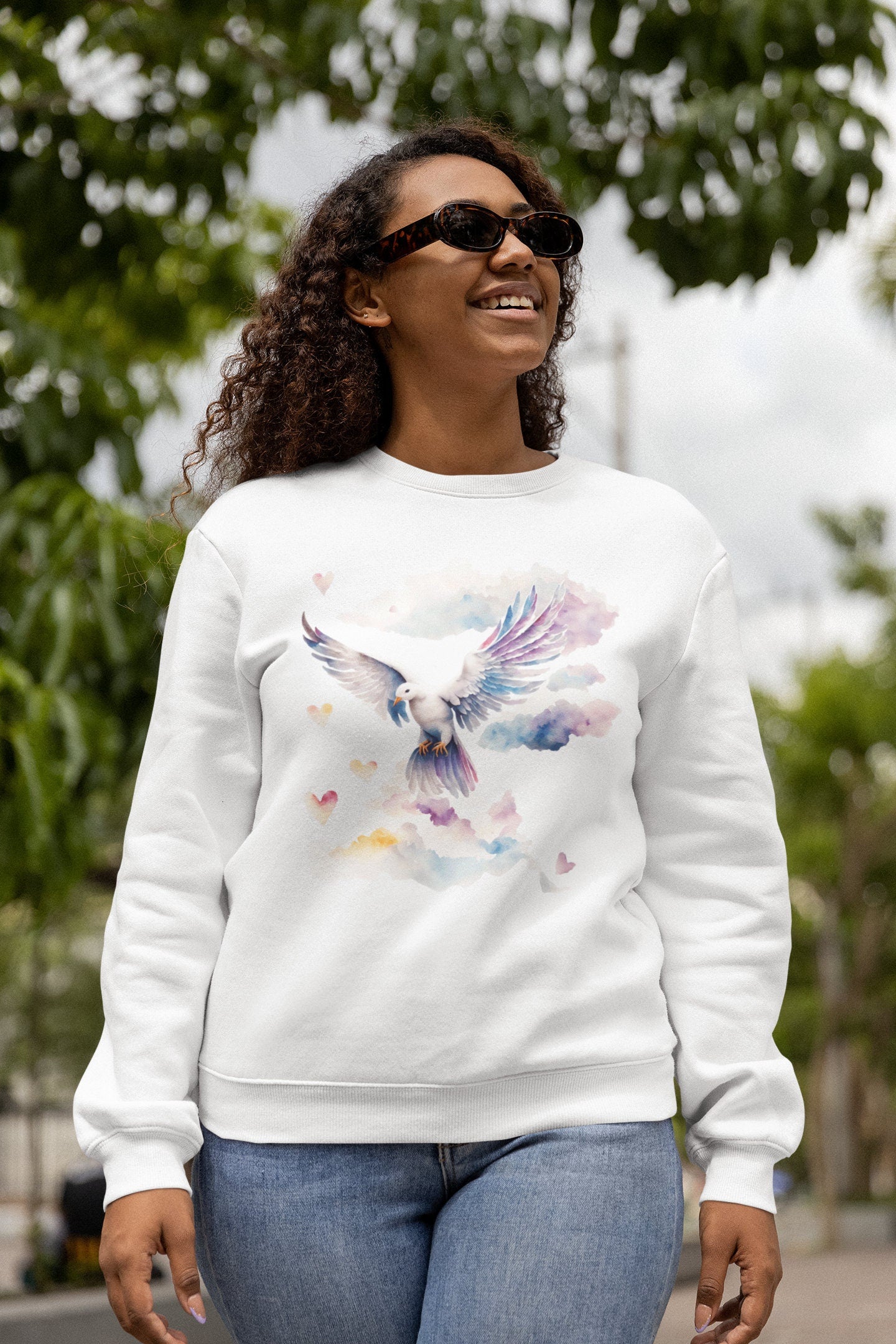 Bird in the cloud Crewneck Sweatshirt